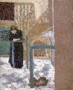 Edouard Vuillard Green columns oil on canvas